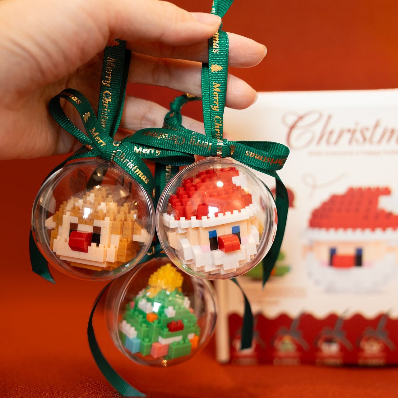 Christmas brick hanging ornaments