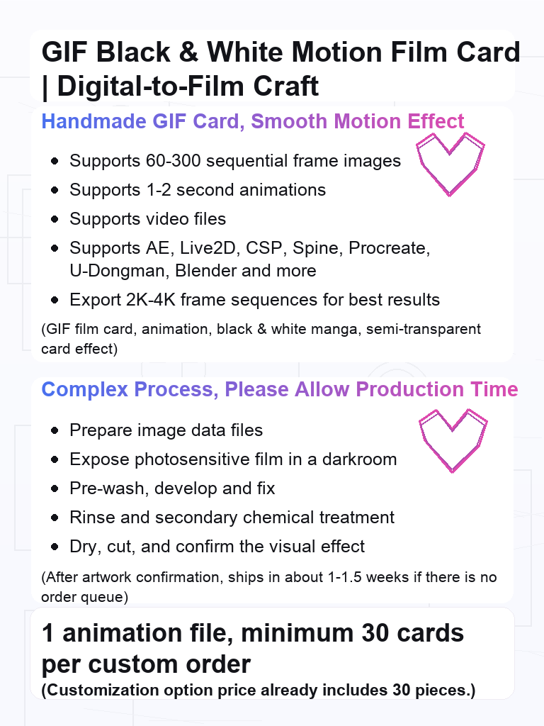 Custom Animated Hologram Film Card