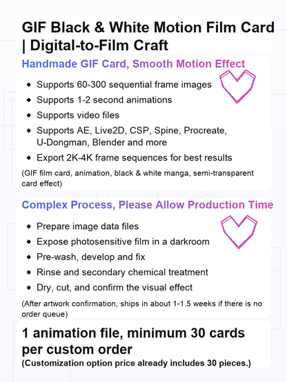 Custom Animated Hologram Film Card